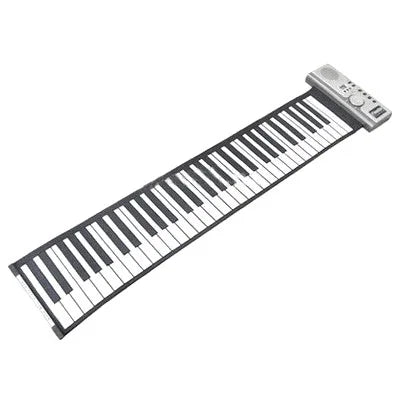 Datopal 61キー ロールアップ ソフトキーボード ピアノ MIDI、61標準キー ホワイト