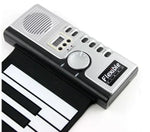 Datopal 61キー ロールアップ ソフトキーボード ピアノ MIDI、61標準キー ホワイト