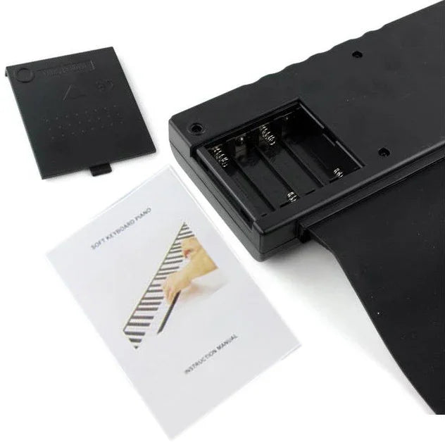 Datopal 61キー ロールアップ ソフトキーボード ピアノ MIDI、61標準キー ホワイト