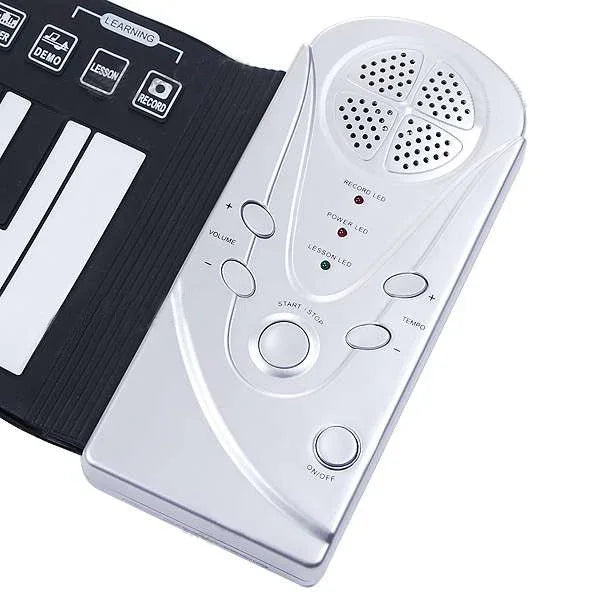 携帯用ロールアップ 49キー ソフトキーボード ピアノ、49標準キー ホワイト