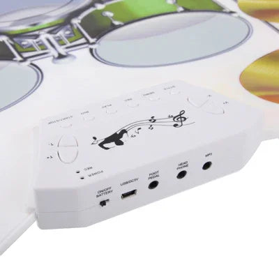 MD-1008 USB 2.0 MIDI ソフトロールアップドラムキット、サイズ：46 x 31cm、電子ドラム MD-1008