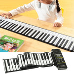 88キー 携帯用 MIDI シリコン柔軟ロールアップピアノ、キーボード：133 x 14.2 x 0.6cm、88キー ロールアップピアノ