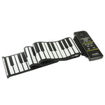 88キー 携帯用 MIDI シリコン柔軟ロールアップピアノ、キーボード：133 x 14.2 x 0.6cm、88キー ロールアップピアノ