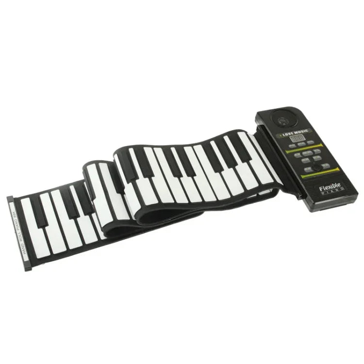 88キー 携帯用 MIDI シリコン柔軟ロールアップピアノ、キーボード：133 x 14.2 x 0.6cm、88キー ロールアップピアノ