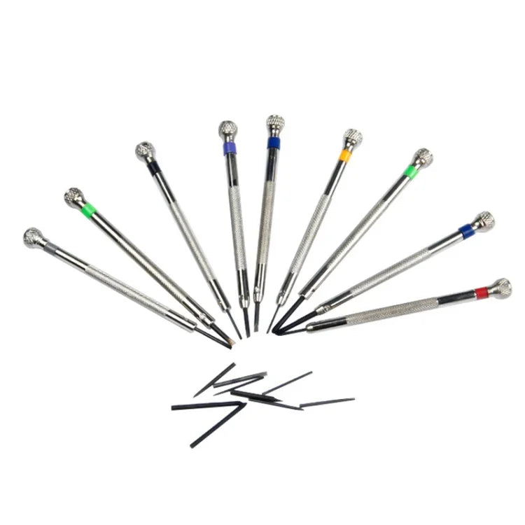 9本セット 0.5mm-2.5mm 時計修理用ドライバー工具セット、9-in-1