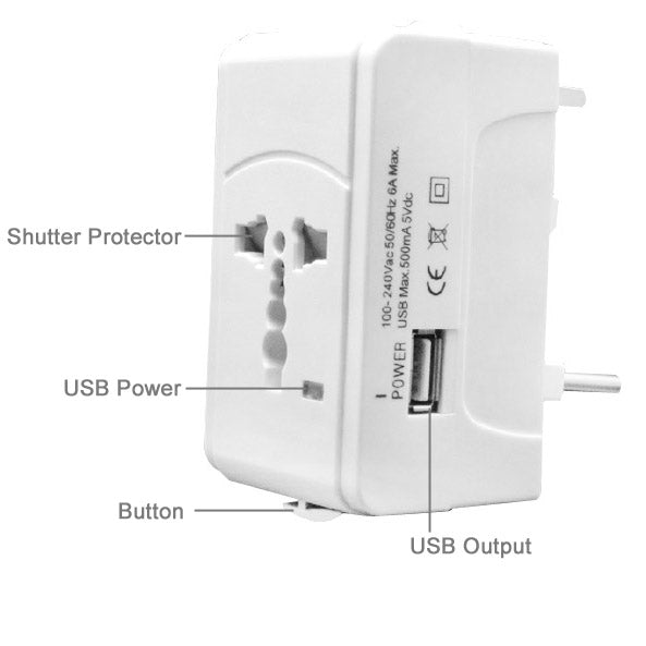 933L 4in1（EU＋UK＋AU＋USプラグ）ユニバーサルUSB充電器トラベルアダプター