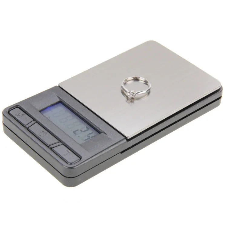 2in1 電子ポケット 1000g x 0.1g ジュエリーデジタルスケールバランス + 電卓付き デジタルLCD表示、1000g x 0.1g