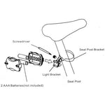 5LED 防水バイク自転車ヘッドライト＋リア安全フラッシュライト 自転車ヘッドライト＋リア安全フラッシュライト