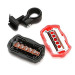 5LED 防水バイク自転車ヘッドライト＋リア安全フラッシュライト 自転車ヘッドライト＋リア安全フラッシュライト