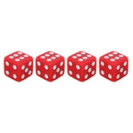 Universal 8mm Dice Style Plastic Car Tire Valve Caps, Pack of 4, Dice Shape 3, Dice Shape 3 Magenta, Dice Style 3