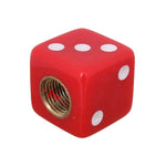 Universal 8mm Dice Style Plastic Car Tire Valve Caps, Pack of 4, Dice Shape 3, Dice Shape 3 Magenta, Dice Style 3