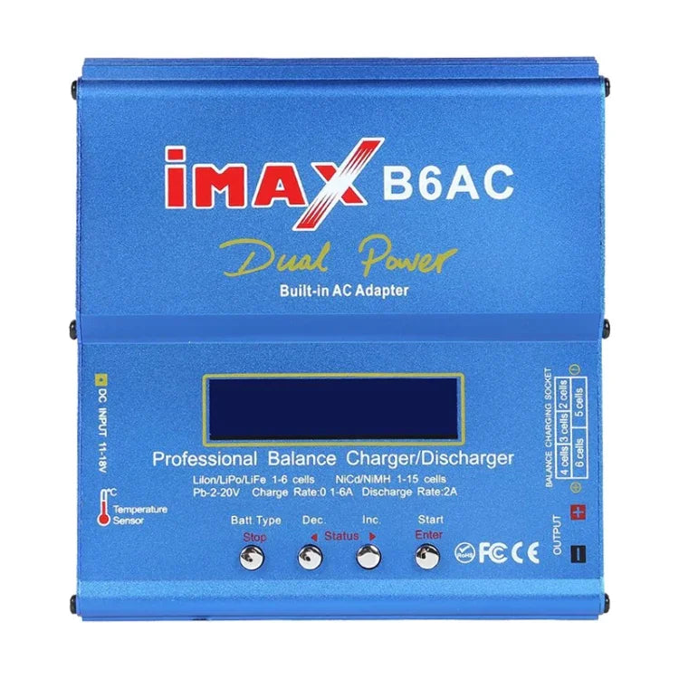 iMAX B6AC 2.6インチ LCD RC リポバッテリーバランスチャージャー（100-240V / EUプラグ）、B6AC