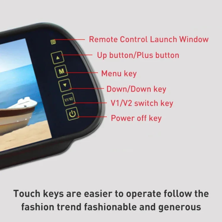 7インチ リアビュー TFT-LCD カラーカーモニター リバース自動画面機能対応 7インチ リアビュー