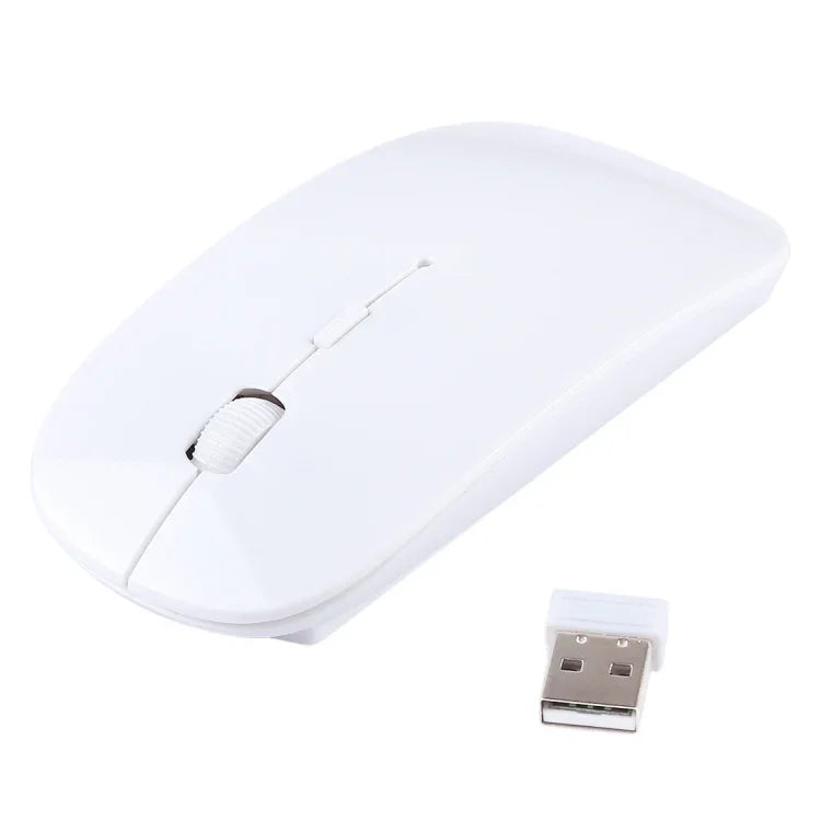 2.4GHz ワイヤレス 超薄型レーザー光学マウス USBミニレシーバー付き、プラグアンドプレイ