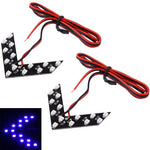 14 LED 3528 SMD Arrows Light for Car Side Mirror Turn Signal, Pairs, Universal Blue, Universal Yellow, Universal Red, 2 PCS, Universal Pink Light