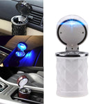 Diamond Facets Car Ashtray with LED Light, with LED Light(Dark Red), with LED Light(Black), with LED Light(White)