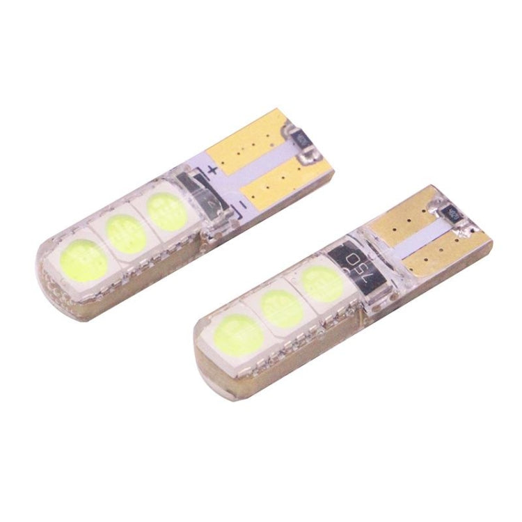 2 PCS T10 2W 120-140LM 6 LED Ice Blue 5050 LED Brake Light for Vehicles, DC12V, 6 5050 LEDs, 6 LED 5050 LEDs, 6  5050 LEDs