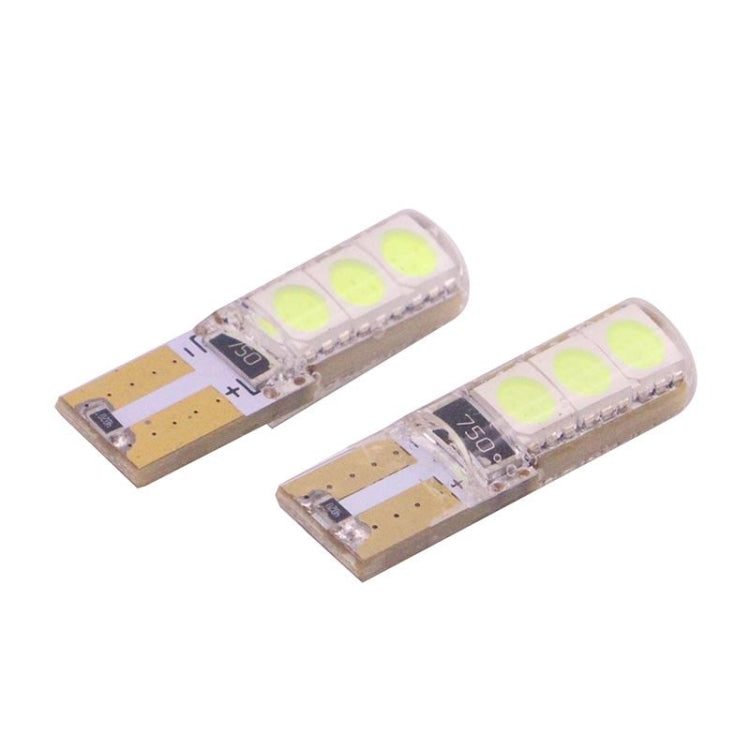 2 PCS T10 2W 120-140LM 6 LED Ice Blue 5050 LED Brake Light for Vehicles, DC12V, 6 5050 LEDs, 6 LED 5050 LEDs, 6  5050 LEDs
