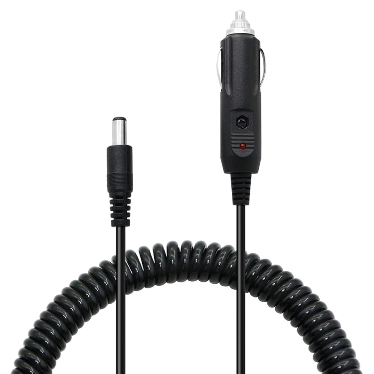2A 5.5 x 2.1mm DC電源アダプタープラグ コイルケーブル カーチャージャー、長さ：40-140cm、5.5 x 2.1mm