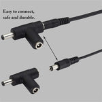 2A 5.5 x 2.1mm DC電源アダプタープラグ コイルケーブル カーチャージャー、長さ：40-140cm、5.5 x 2.1mm