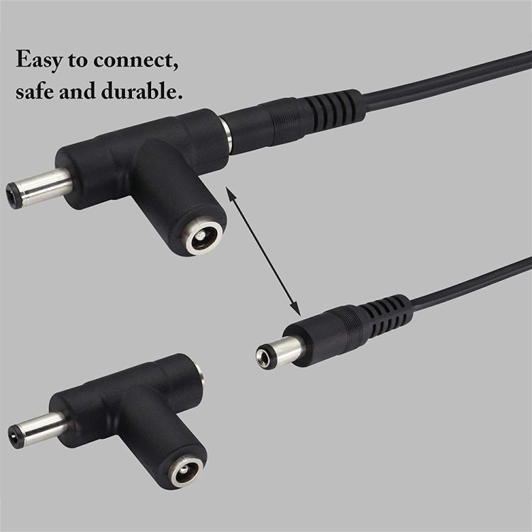 2A 5.5 x 2.1mm DC電源アダプタープラグ コイルケーブル カーチャージャー、長さ：40-140cm、5.5 x 2.1mm