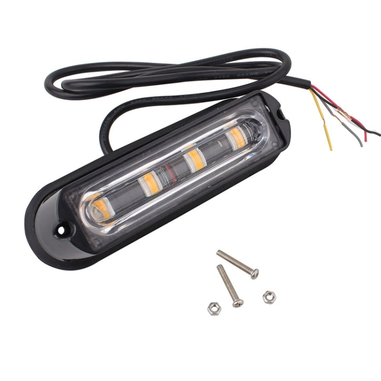 12W 720LM 4-LED 18 Flash Patterns Car Strobe Emergency Warning Light Lamp, DC 12V, 4-LED Yellow Light, 4-LED White Light, 4-LED Blue Light, 4-LED White + Red Light, 4-LED White + Yellow Light, 4-LED Red + Blue
