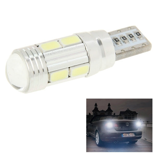 T10 4W White 200LM 10 LED SMD 5730 Backup Reverse Light Turn Signal Bulb for Vehicles, DC 12V, T10