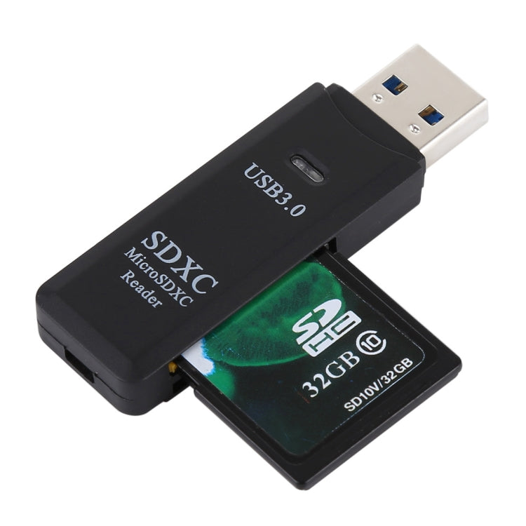 2in1 USB 3.0カードリーダー、超高速5Gbps、SDカード/TFカード対応
