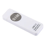 USBユニバーサルカードリーダー、SD/MMC/SIM/TFカード対応、ホワイト