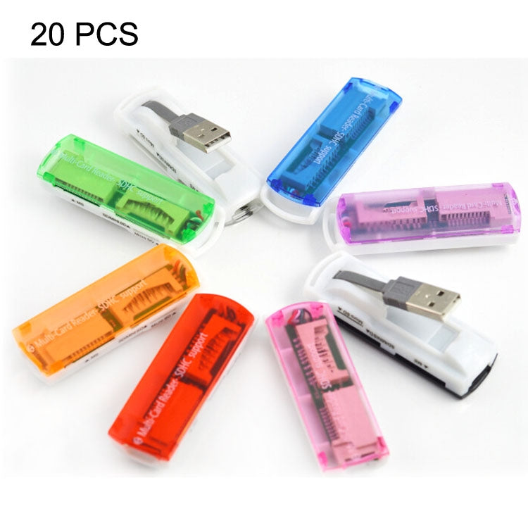 USB 2.0マルチカードリーダー、SD/MMC、MS、TF、M2カード対応