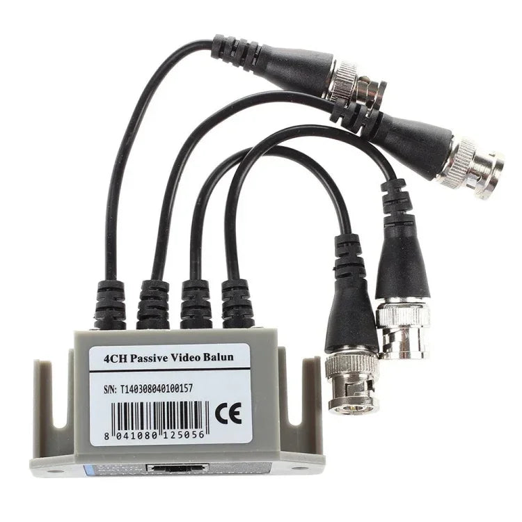 4チャンネルビデオ（BNC）からUTP（RJ45）ビデオバラン