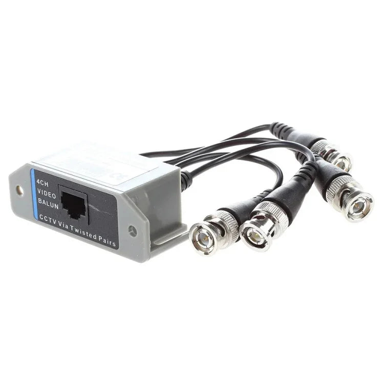 4チャンネルビデオ（BNC）からUTP（RJ45）ビデオバラン