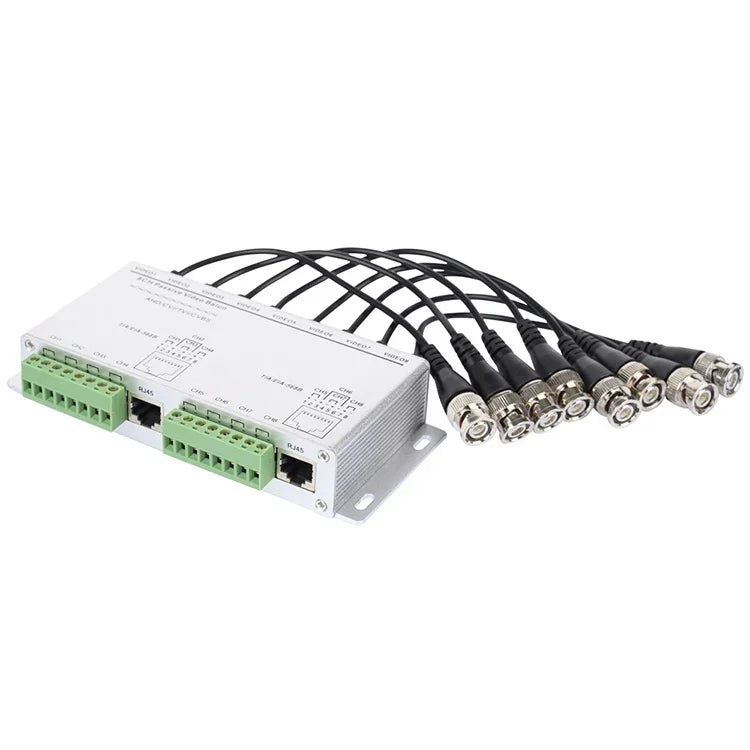 8チャンネル UTP パッシブビデオバラン、ツイストペア経由のCCTV、8チャンネル UTP