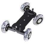 DSLRカメラ用フロアテーブルビデオスライダートラックドリーカー、ブラック