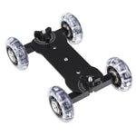 DSLRカメラ用フロアテーブルビデオスライダートラックドリーカー、ブラック