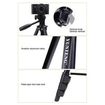 YUNTENG VCT-681 138cm SLR / マイクロSLR / デジタルカメラ用三脚スタンド、4段折りたたみアルミ脚、Canon / Nikon / Panasonic / Pentax / Casio / Sony / Fuji対応（耐荷重：3kg）
