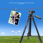 YUNTENG VCT-681 138cm SLR / マイクロSLR / デジタルカメラ用三脚スタンド、4段折りたたみアルミ脚、Canon / Nikon / Panasonic / Pentax / Casio / Sony / Fuji対応（耐荷重：3kg）