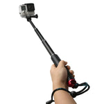手持ち49cm伸縮ポールモノポッド GoPro、Insta360、DJIおよびその他のアクションカメラ用、最大長さ：49cm（レッド）、最大長さ：49cm（ブルー）、最大長さ：49cm（ゴールド）、最大長さ：49cm（グリーン）