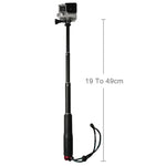 手持ち49cm伸縮ポールモノポッド GoPro、Insta360、DJIおよびその他のアクションカメラ用、最大長さ：49cm（レッド）、最大長さ：49cm（ブルー）、最大長さ：49cm（ゴールド）、最大長さ：49cm（グリーン）
