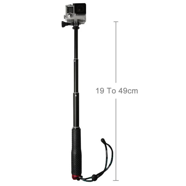 手持ち49cm伸縮ポールモノポッド GoPro、Insta360、DJIおよびその他のアクションカメラ用、最大長さ：49cm（レッド）、最大長さ：49cm（ブルー）、最大長さ：49cm（ゴールド）、最大長さ：49cm（グリーン）