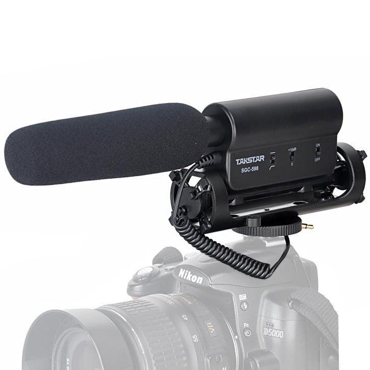 TAKSTAR SGC-598 プロ用写真撮影インタビュー専用マイク DSLR & DVカムコーダー用