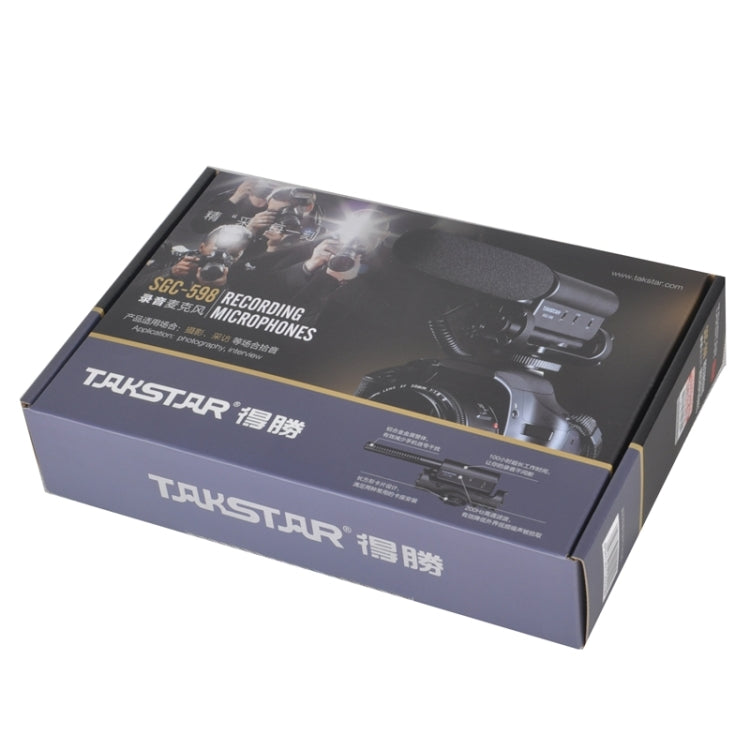 TAKSTAR SGC-598 プロ用写真撮影インタビュー専用マイク DSLR & DVカムコーダー用