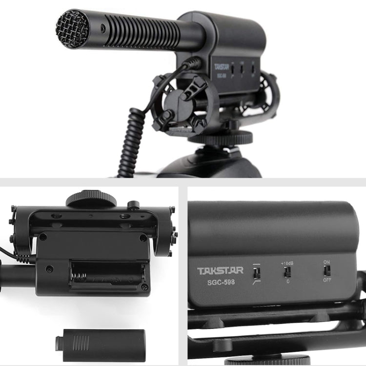 SGC-598 コンデンサ録音マイク プロ用写真撮影インタビュー専用マイク DSLR & DVカムコーダー用