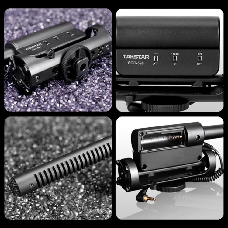 SGC-598 コンデンサ録音マイク プロ用写真撮影インタビュー専用マイク DSLR & DVカムコーダー用