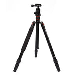 Triopo MT-2504C 調節可能なポータブルアルミニウム三脚 NB-1Sボールヘッド付き Canon Nikon Sony DSLRカメラ用, MT-2504C（ブラック）, MT-2504C（ゴールド）