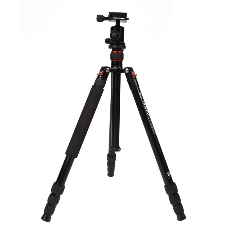 Triopo MT-2504C 調節可能なポータブルアルミニウム三脚 NB-1Sボールヘッド付き Canon Nikon Sony DSLRカメラ用, MT-2504C（ブラック）, MT-2504C（ゴールド）