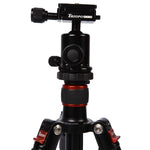 Triopo MT-2504C 調節可能なポータブルアルミニウム三脚 NB-1Sボールヘッド付き Canon Nikon Sony DSLRカメラ用, MT-2504C（ブラック）, MT-2504C（ゴールド）