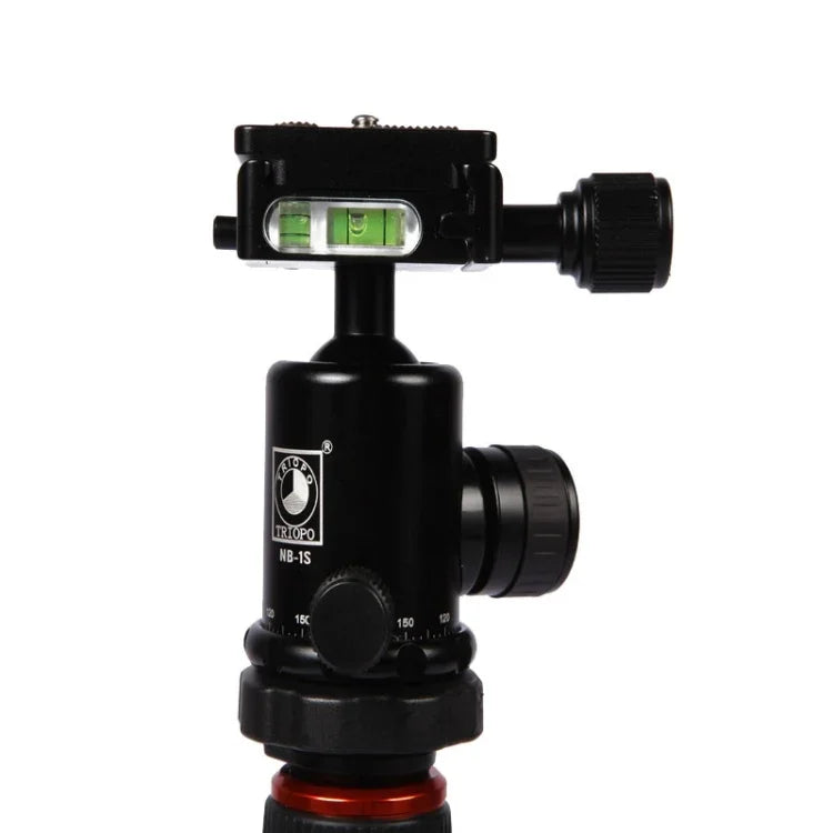 Triopo MT-2504C 調節可能なポータブルアルミニウム三脚 NB-1Sボールヘッド付き Canon Nikon Sony DSLRカメラ用, MT-2504C（ブラック）, MT-2504C（ゴールド）