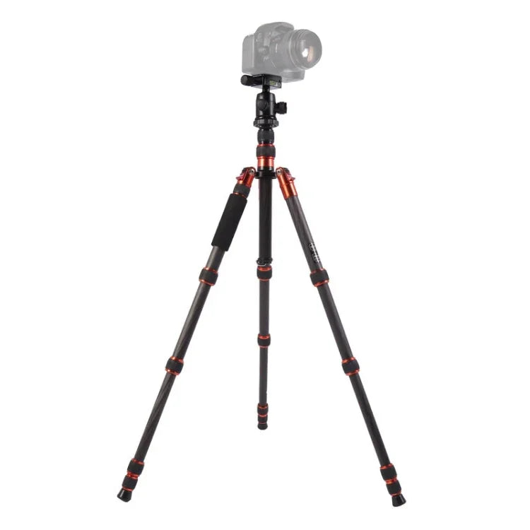 Triopo GT-2505x8.C 調節可能なポータブルカーボンファイバー三脚 B-1アルミニウムボールヘッド付き Canon Nikon Sony DSLRカメラ用, GT-2505x8.C（ブラック）, GT-2505x8.C（ゴールド）