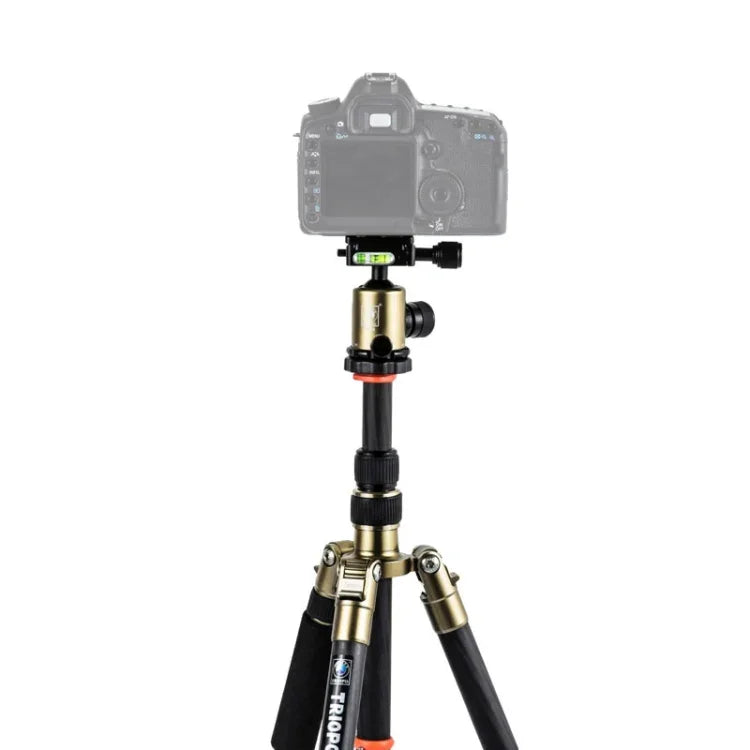 Triopo GT-2505x8.C 調節可能なポータブルカーボンファイバー三脚 B-1アルミニウムボールヘッド付き Canon Nikon Sony DSLRカメラ用, GT-2505x8.C（ブラック）, GT-2505x8.C（ゴールド）